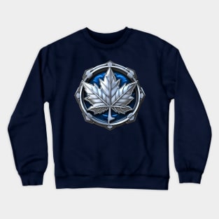 Maple Leaf Metal Badge Crewneck Sweatshirt